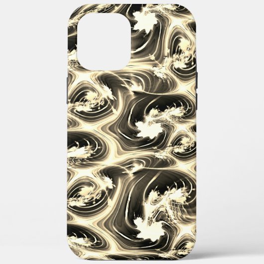 Verdraaide fractale verhouding van lichtbeige stro Case-Mate iPhone case (Achterkant)