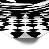 Verdraaide geest zwart-wit op art 12 x 16 inch poster (Hoek)