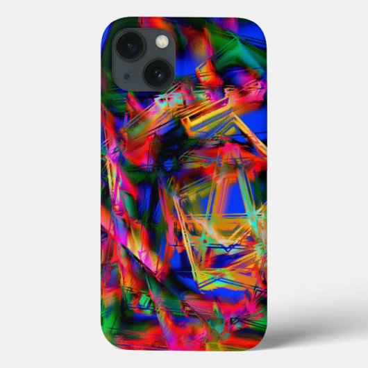 Verdraaide gekleurde vierkantjes met gekleurde "pe Case-Mate iPhone case (Achterkant)