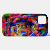 Verdraaide gekleurde vierkantjes met gekleurde "pe Case-Mate iPhone case (Achterkant (horizontaal))