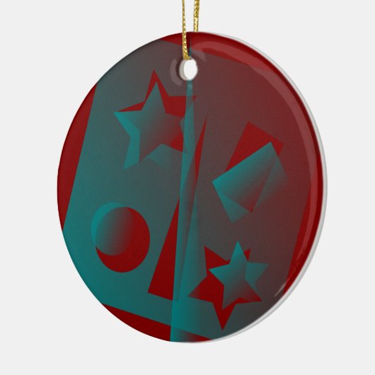 verdraaide geometrie keramisch ornament (Links)