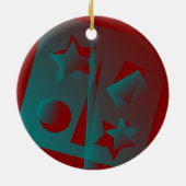 verdraaide geometrie keramisch ornament (Achterkant)