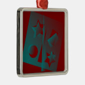 verdraaide geometrie metalen ornament (Rechts)