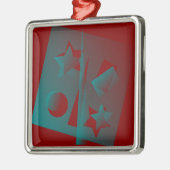 verdraaide geometrie metalen ornament (Links)