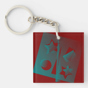 verdraaide geometrie sleutelhanger