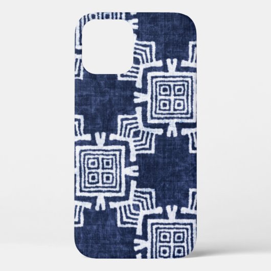 Verdraaide indigo geruite gestructureerde achtergr Case-Mate iPhone case (Achterkant)