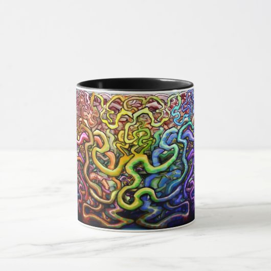 Verdraaide kleuren mok (Midden)