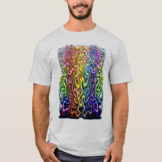 Verdraaide kleuren t-shirt (Voorkant)