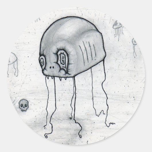 Verdraaide kwal Stickers x6 (Voorkant)