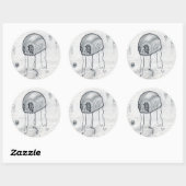 Verdraaide kwal Stickers x6 (Vel)