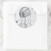 Verdraaide kwal Stickers x6 (Tas)