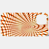 Verdraaide oranje lijnen die een zonken cirkel vor Case-Mate iPhone case (Achterkant (horizontaal))