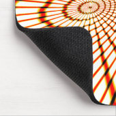 Verdraaide oranje lijnen die een zonken cirkel vor muismat (Hoek)