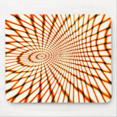 Verdraaide oranje lijnen die een zonken cirkel vor muismat (Voorkant)