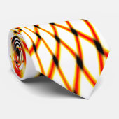Verdraaide oranje lijnen die een zonken cirkel vor stropdas (Opgerold)