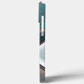 Verdraaide oude borden vormen beige met een curve Case-Mate iPhone case (Achterkant / Links)