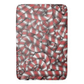 Verdraaide rode gestreepte Abstracte snoepstokken Badmat (Voorkant Verticaal)