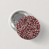 Verdraaide rode gestreepte Abstracte snoepstokken Ronde Button 3,2 Cm (Voorkant /achterkant)
