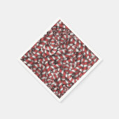 Verdraaide rode gestreepte Abstracte snoepstokken Servet (Hoek)