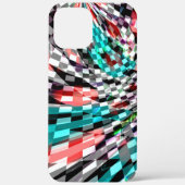 Verdraaide schaken onder rode en blauwe kleur, pan Case-Mate iPhone case (Achterkant)