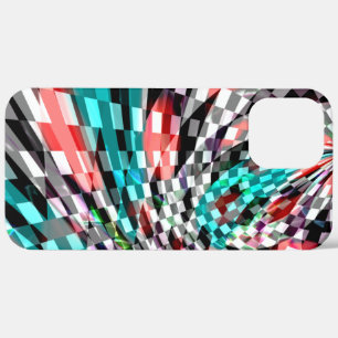 Verdraaide schaken onder rode en blauwe kleur, pan Case-Mate iPhone case