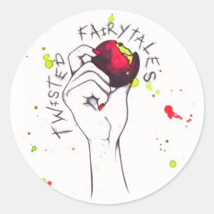 Verdraaide sprookjes ronde sticker