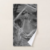 Verdraaide vierkantjes, grijze en zwarte 'borstels bad handdoek (Handdoek)