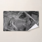 Verdraaide vierkantjes, grijze en zwarte 'borstels bad handdoek (Handdoek)