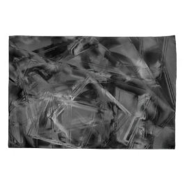 Verdraaide vierkantjes, grijze en zwarte 'borstels kussensloop