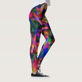Verdraaide vierkantjes met kleurige 'penseelstreke leggings (Rechts)