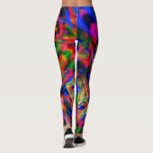 Verdraaide vierkantjes met kleurige 'penseelstreke leggings (Achterkant)