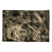 Verdraaide vierkantjes met 'verkeerde penseelstrek kussensloop (Achterkant-Links)