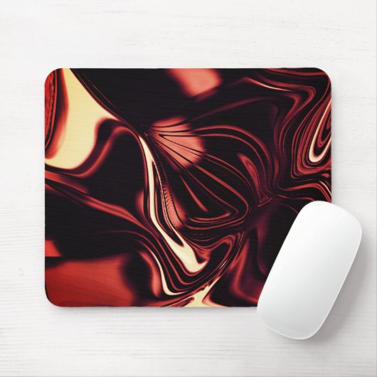 Verdraaide vormen in rood die lijken op matte meta muismat (Met muis)