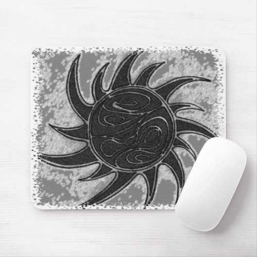 verdraaide zon Mousepad Muismat (Met muis)