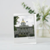 Verdrag, het Capitool die Van Newhampshire gouden Briefkaart (Staand voorkant)