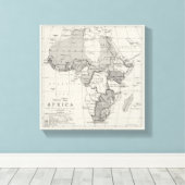 Verdrag Kaart van Afrika Canvas Afdruk (Insitu (Houten vloer))