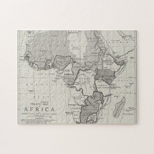 Verdrag Kaart van Afrika Legpuzzel (Horizontaal)