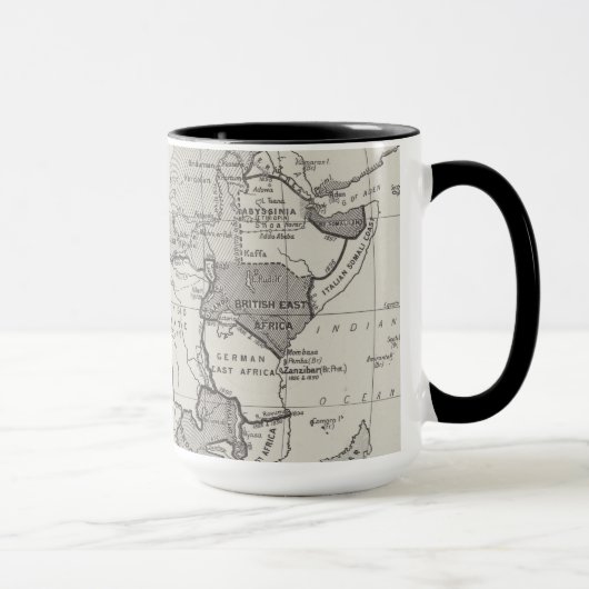 Verdrag Kaart van Afrika Mok (Rechts)