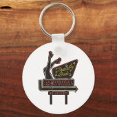 verdrag van eikenhout sleutelhanger (Voorkant)