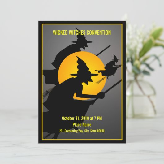 Verdrag van Funny Partij van de Halloween Wschopte Kaart (Staand voorkant)