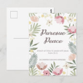 Verdrag van JW 2022 - Bloem Briefkaart (Voorkant / Achterkant)