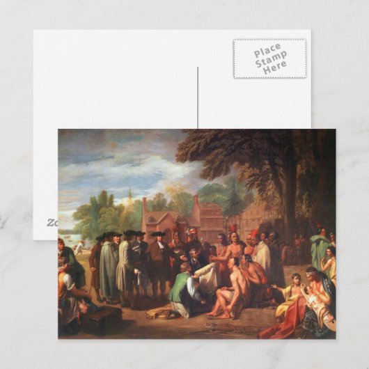 Verdrag van Penn met Indiërs Briefkaart (Voorkant / Achterkant)