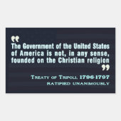 Verdrag van Tripoli, 1796-97 Sticker (Voorkant)