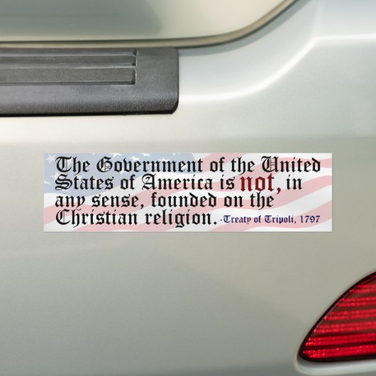 Verdrag van Tripoli-Bumpersticker Bumpersticker (Op auto)