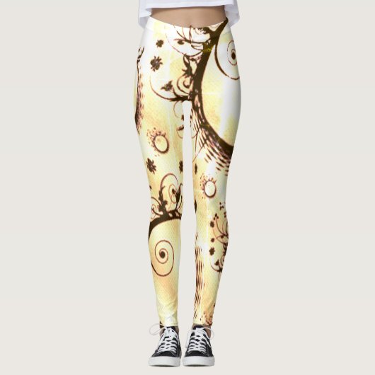 Verdredi Swirls Fancy Comfy Yoga Pants Leggings (Voorkant)