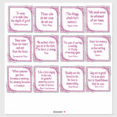 Verdriet citaten in   Magenta grenzen Sticker (Vel)