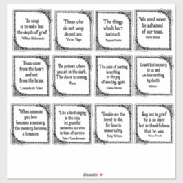 Verdriet citaten in   Zwarte Grenzen Sticker