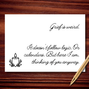 Verdriet is raar steun sympathie kaart