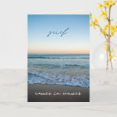 Verdriet komt in golven Dood Jubileum Kaart (Gele Bloem)