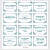 Verdriet quotes in Roos Hoek Lijst Diep Blauwgroen Sticker (Vel)